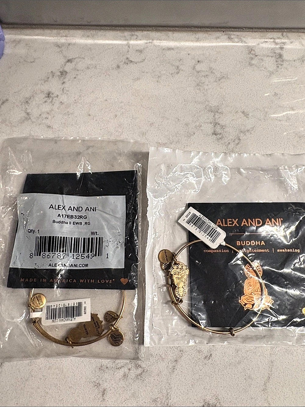 Alex and Ani Buddha Bracelets Gold & Black NWT
